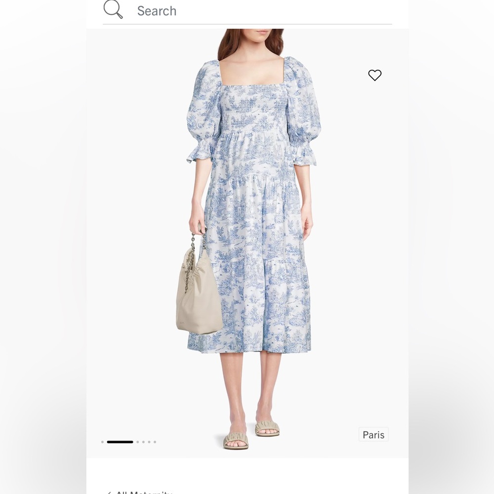 Nothing Fits But - Kiko Toile Print Smocked Dress - Size Small